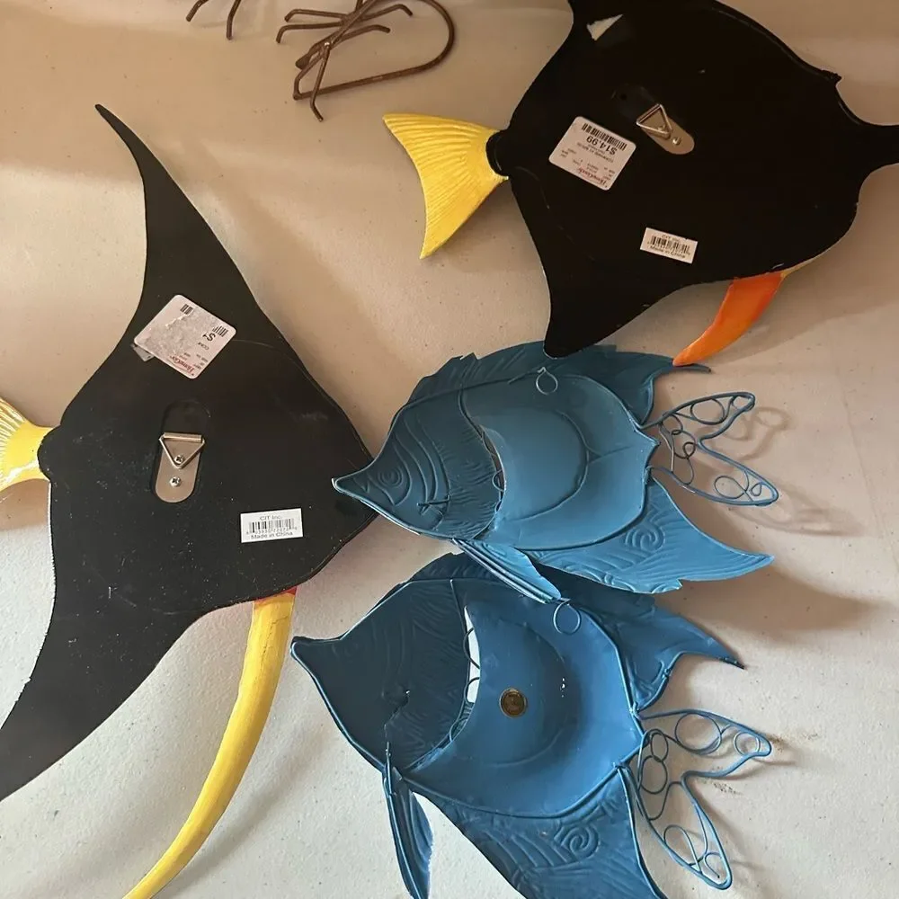 Red and Yellow Fish Decor with Artistic Design